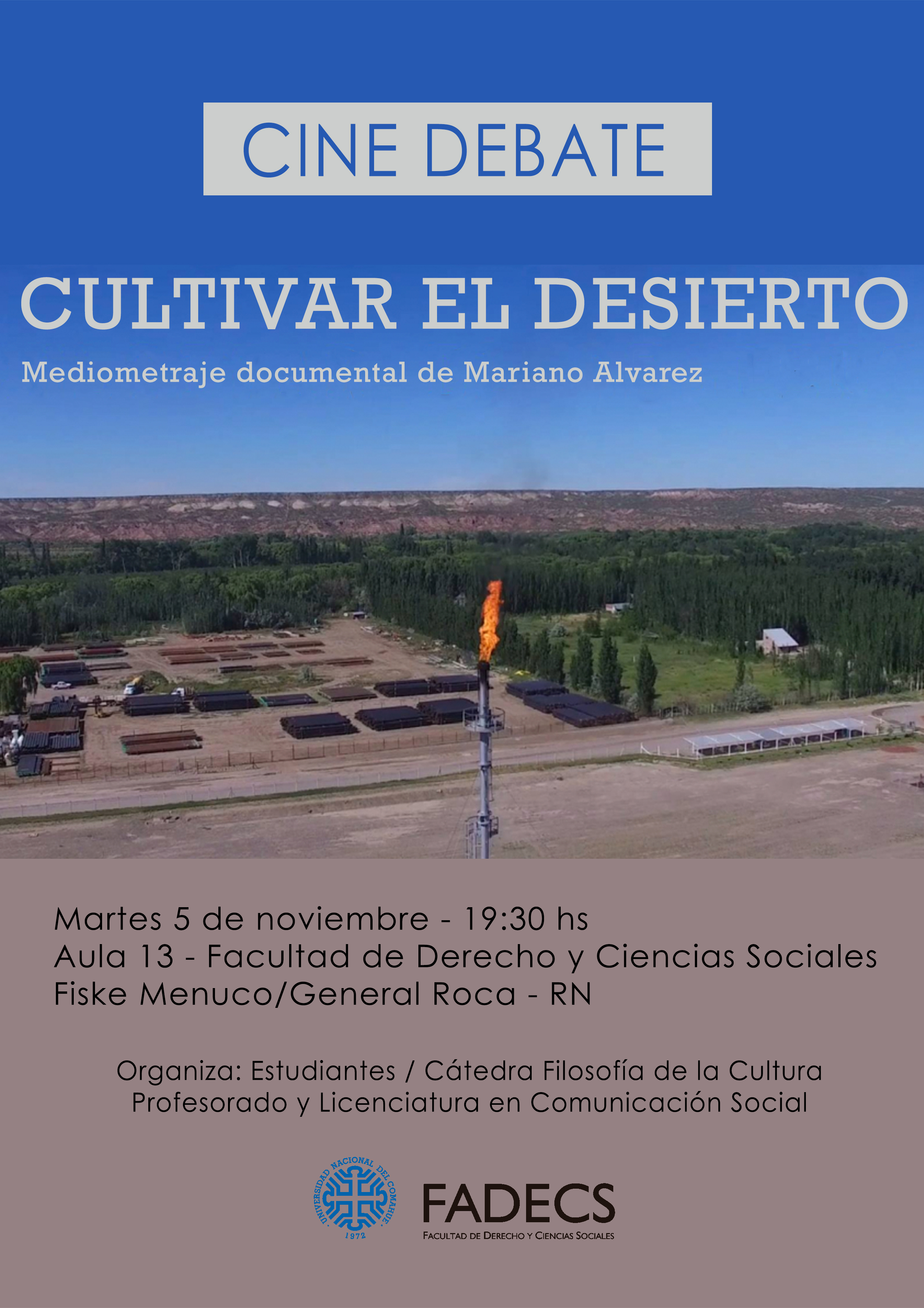 CINE DEBATE CULTIVAR EL DESIERTO